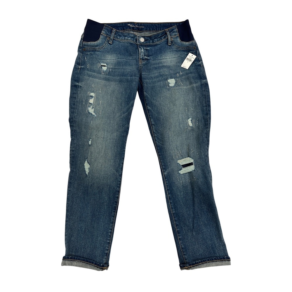 GAP Blue Straight Leg Maternity Jeans with Classic Style in Size 8 32” waist